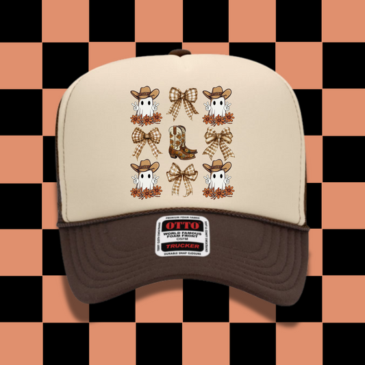 Western Ghost Tan/Brown Trucker Hat