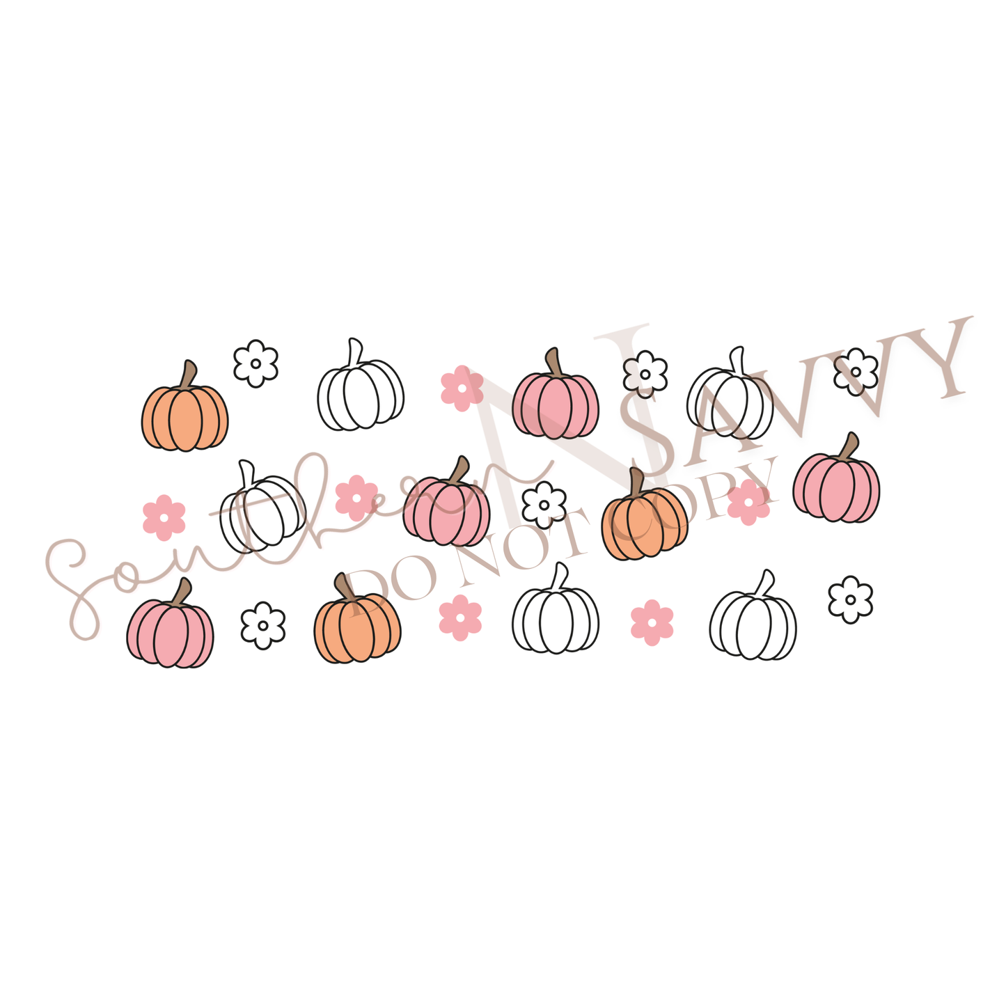Pumpkin UV DTF 16oz Cup Wrap