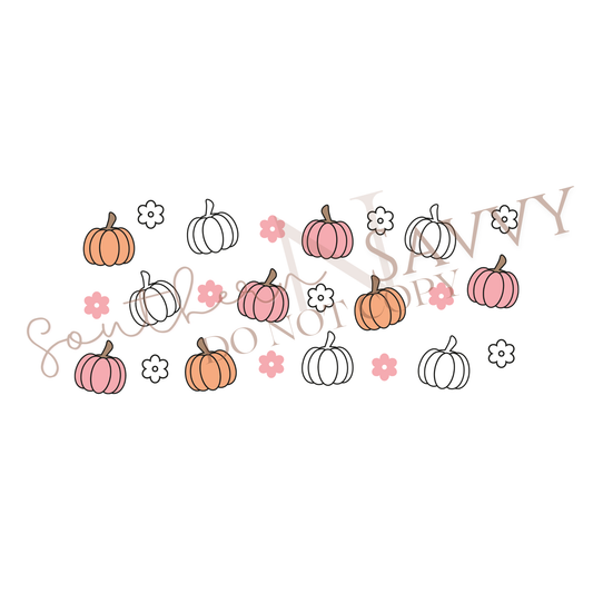 Pumpkin UV DTF 16oz Cup Wrap