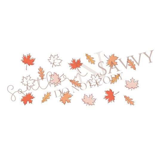 Fall Leaves UV DTF 16oz Cup Wrap