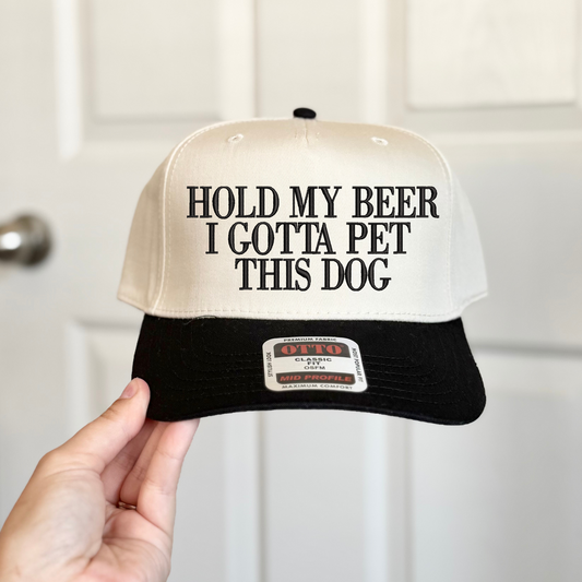 Hold my Beer Pet Dog Embroidered Hat