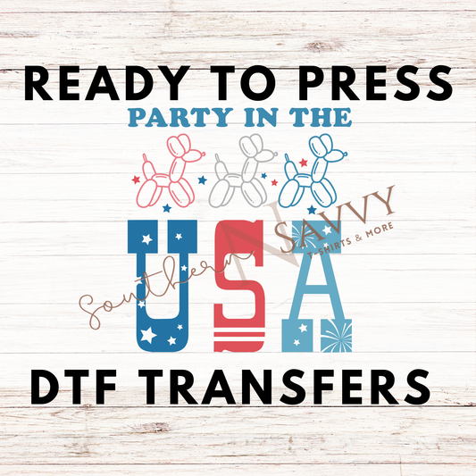 Party in the USA 4th of July UV DTF & DTF