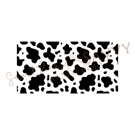 Cow Print UV DTF 16oz Cup Wrap