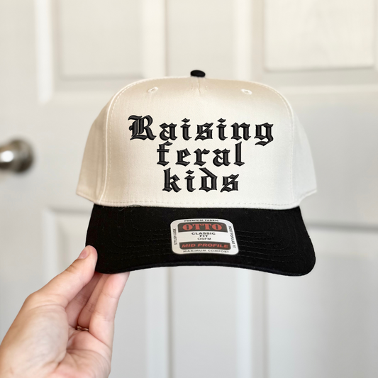 Raising Feral Kids Embroidered Hat