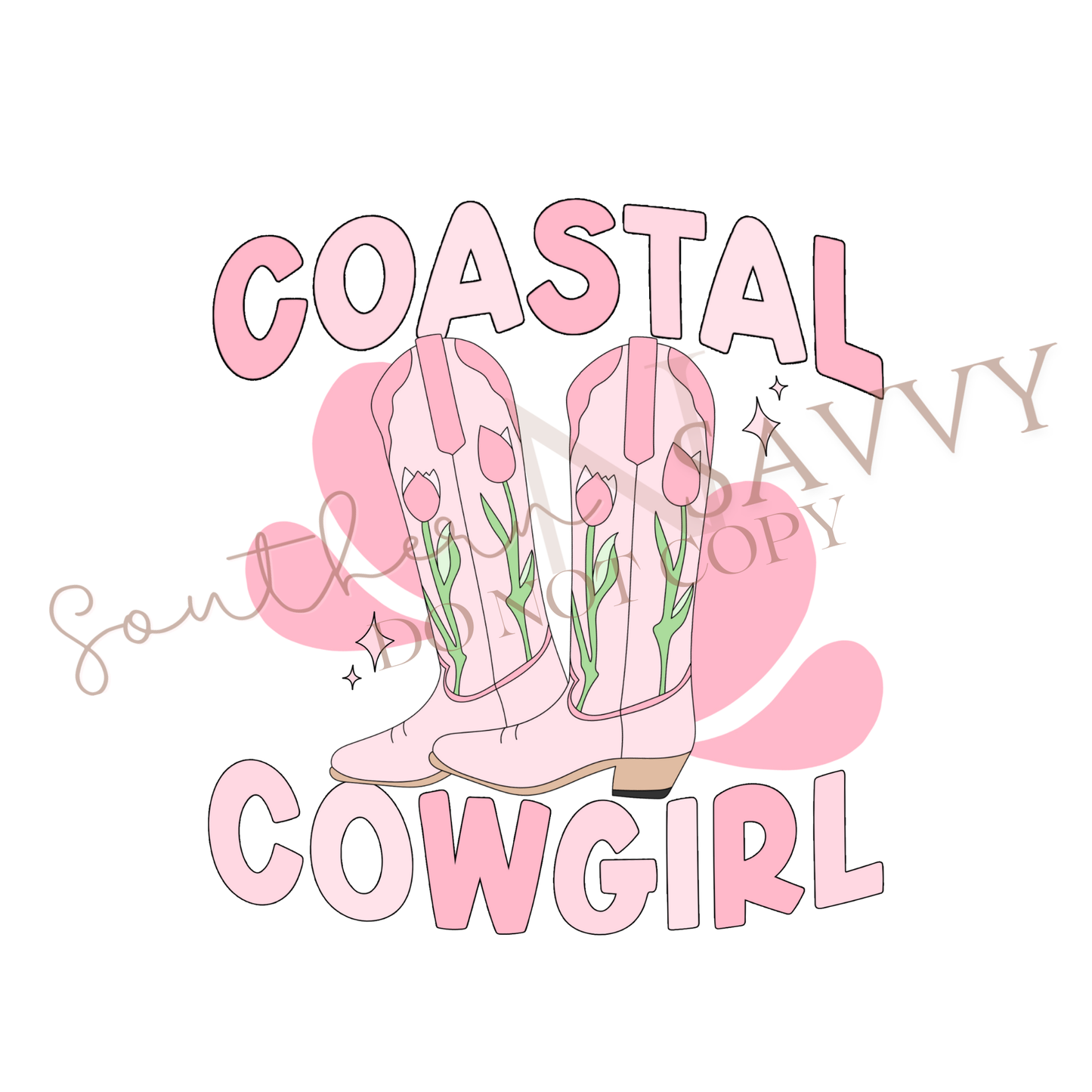 Pink Coastal Cowgirl UV DTF & DTF