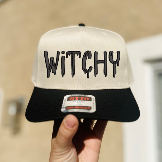 Witchy Drippy Embroidered Hat