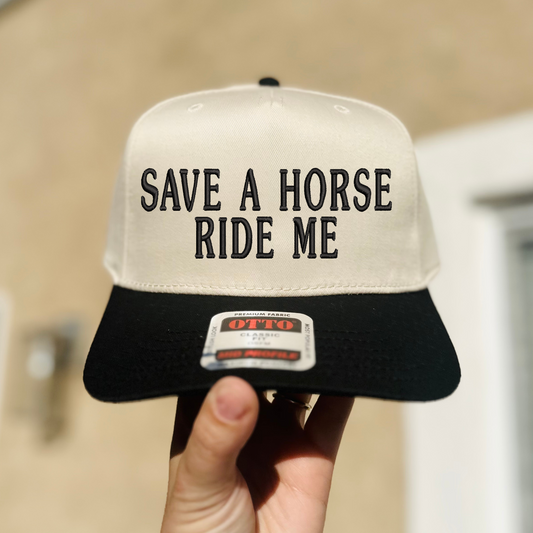 Save a Ride Me Block Embroidered Hat