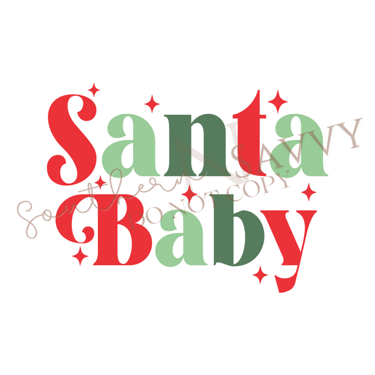 Santa Baby UV DTF & DTF