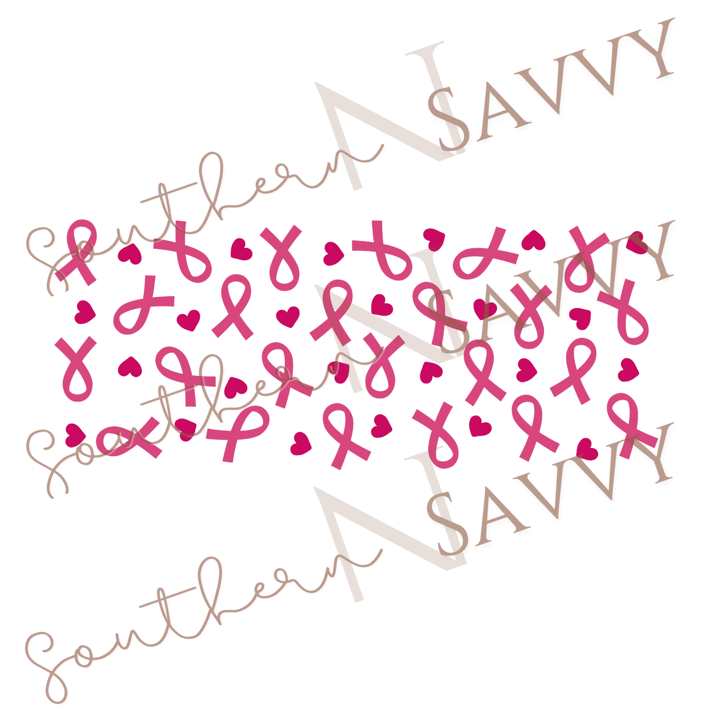 Pink Ribbon UV DTF 16oz Cup Wrap