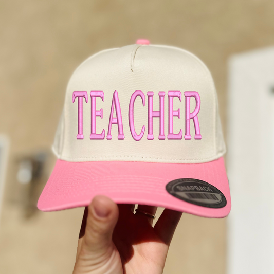 TEACHER Embroidered Hat