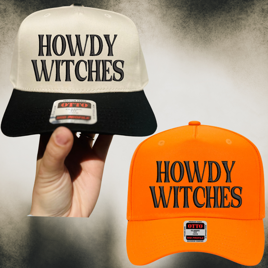 Howdy Witches Embroidered Hat