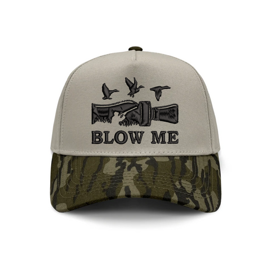Blow Me Bottomland Camo Embroidered Hat