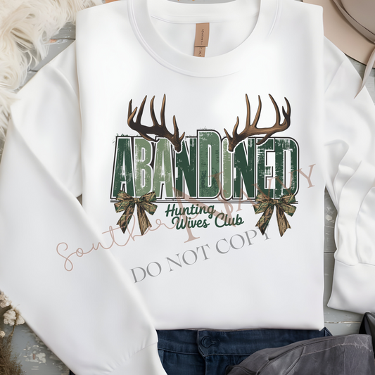Abandoned Wives Club T-shirt or Sweatshirt DTF Printed