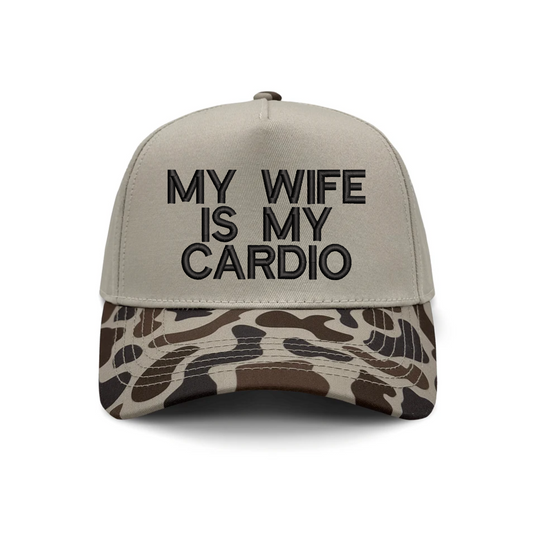 My Wife is My Cardio Duck Camo Embroidered Hat