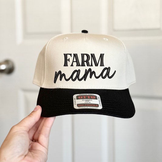 Farm Mama Embroidered Hat