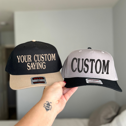 Custom Two Tone Embroidered Hat
