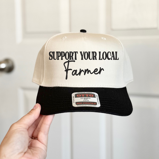 Support Your Local Farmer Embroidered Hat