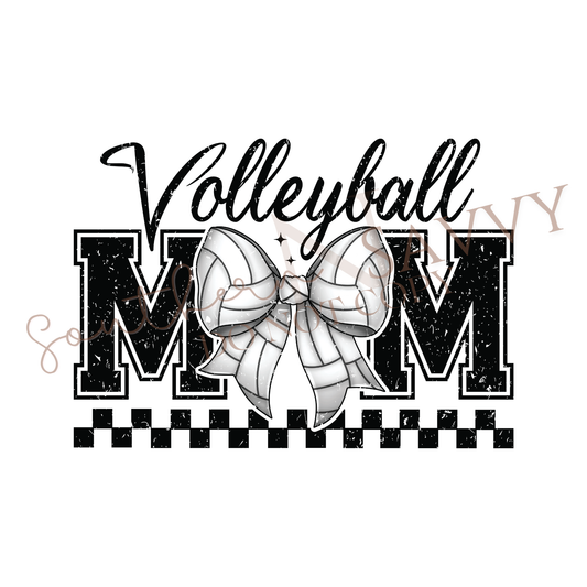 Volleyball Mom Bow DTF