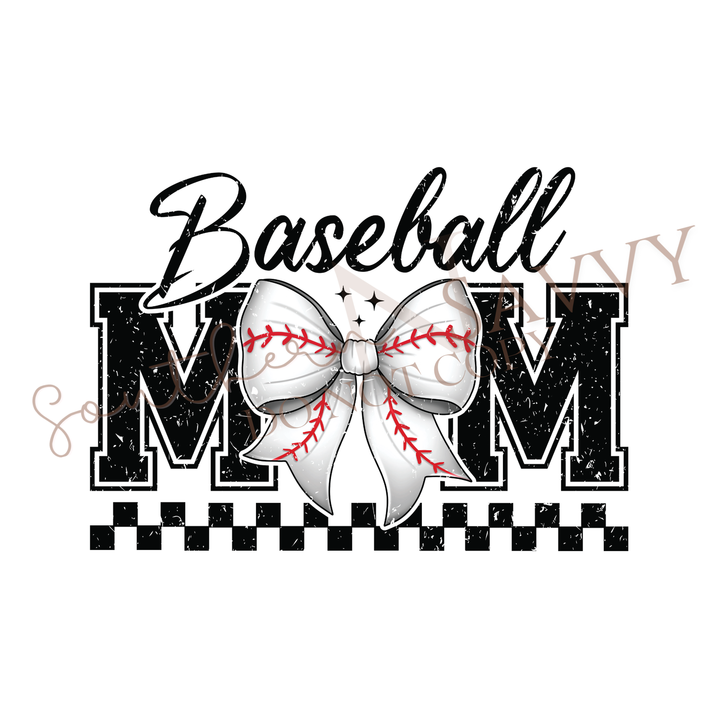 Baseball Mom Bow UV DTF & DTF