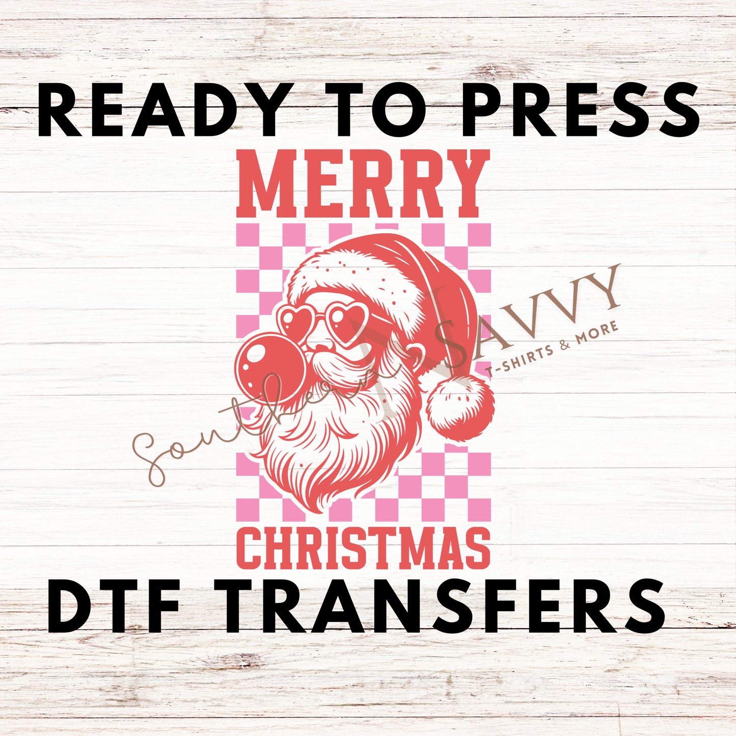 Bubble Gum Santa UV DTF & DTF