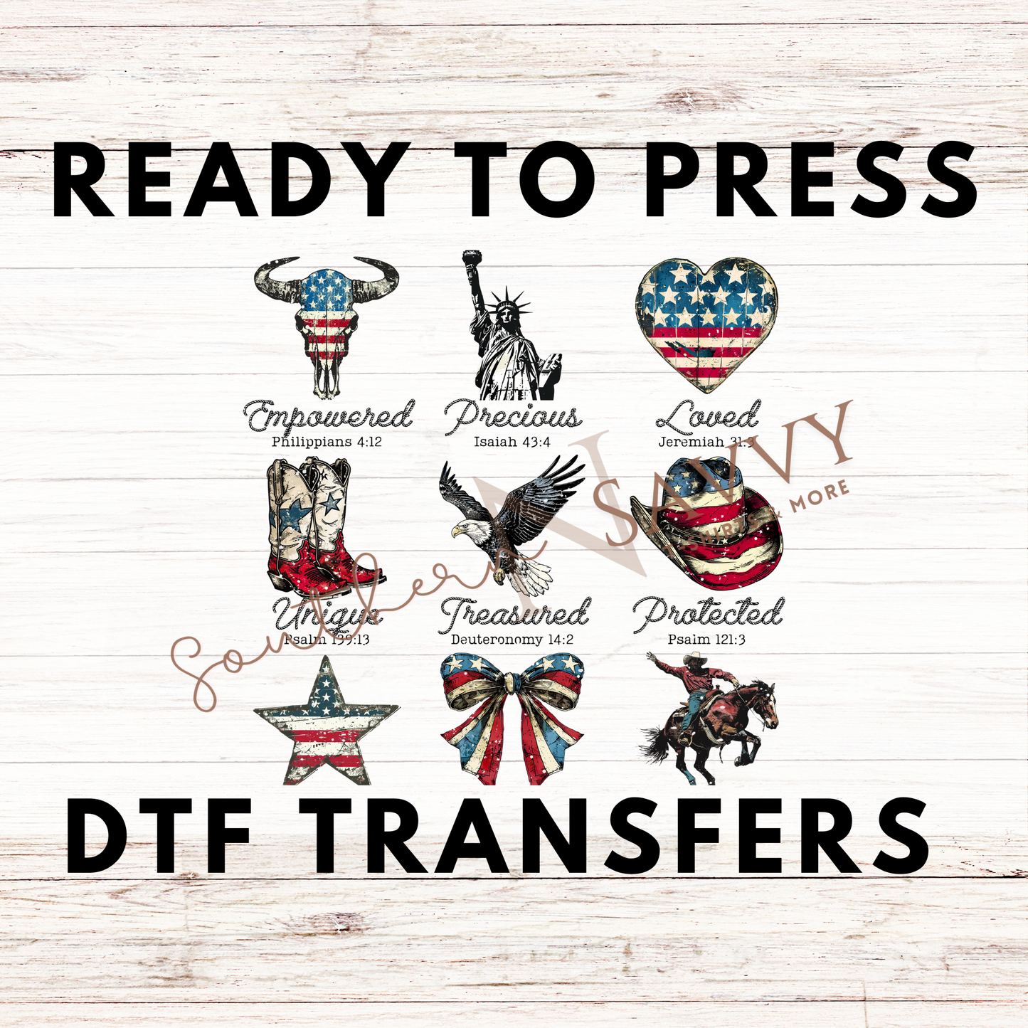 God Says I am... 4th of July UV DTF & DTF