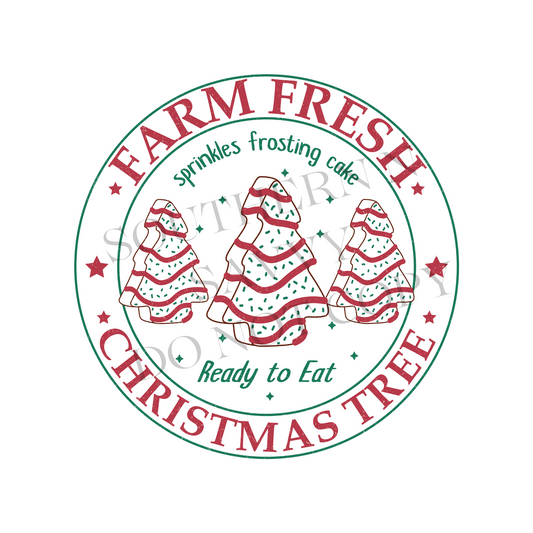 Farm Fresh Christmas Trees UV DTF & DTF