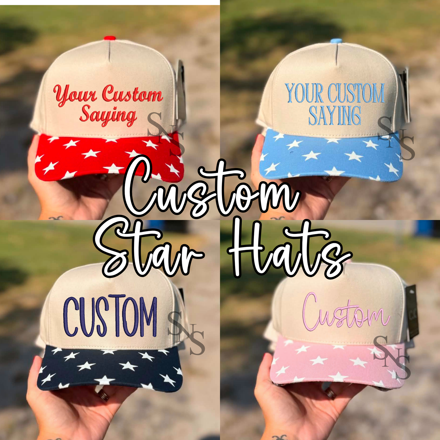 NEW CUSTOM STAR BILL HATS | EMBROIDERED