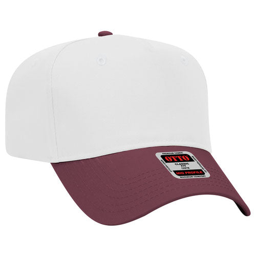 White/Maroon Otto Canvas Hat