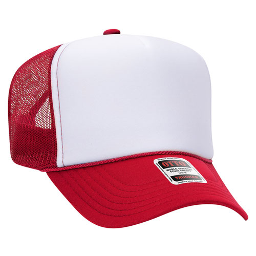 White/Red Otto Foam Trucker Hat