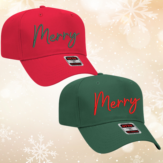 Merry SOLID Embroidered Hat