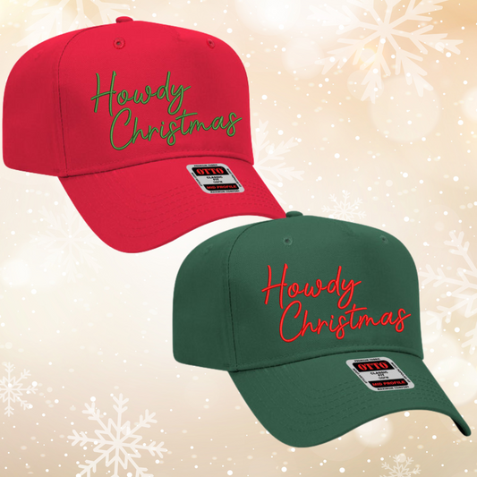 Howdy Christmas SOLID Embroidered Hat