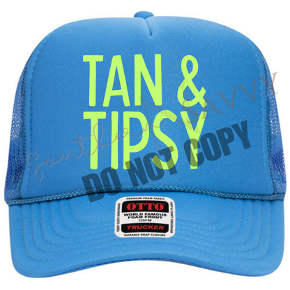EMBROIDERED Tan & Tipsy Hat