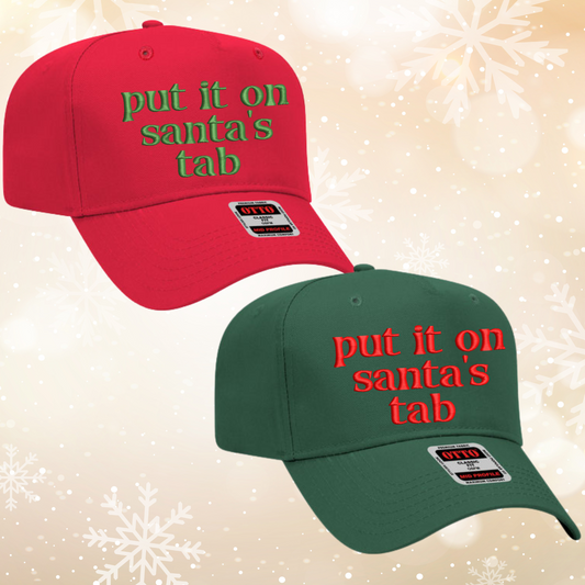 Put it on Santas Tab SOLID Embroidered Hat