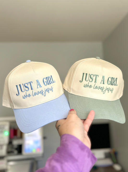 Just a Girl Jesus Embroidered Hat