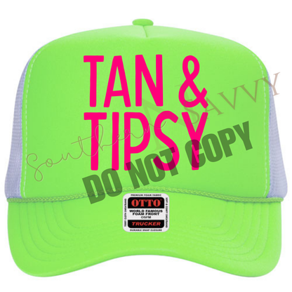 EMBROIDERED Tan & Tipsy Hat