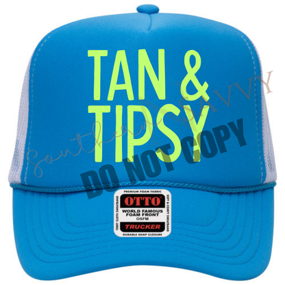 EMBROIDERED Tan & Tipsy Hat