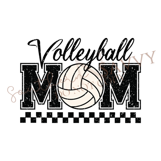 Volleyball Mom Ball DTF