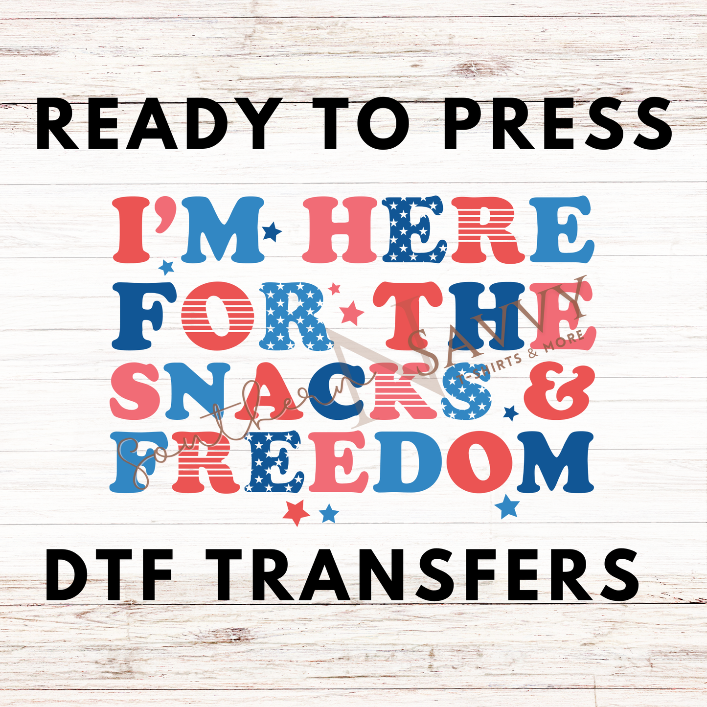 Snacks and Freedom 4th of July UV DTF & DTF