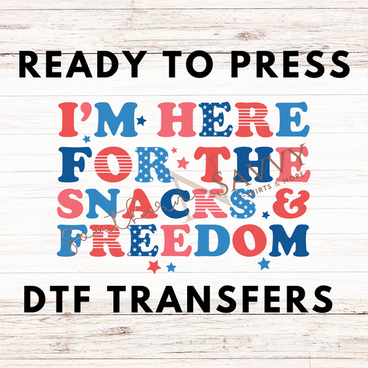Snacks and Freedom 4th of July UV DTF & DTF