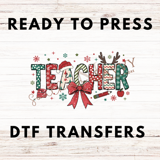 Teacher Christmas UV DTF & DTF