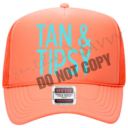 EMBROIDERED Tan & Tipsy Hat