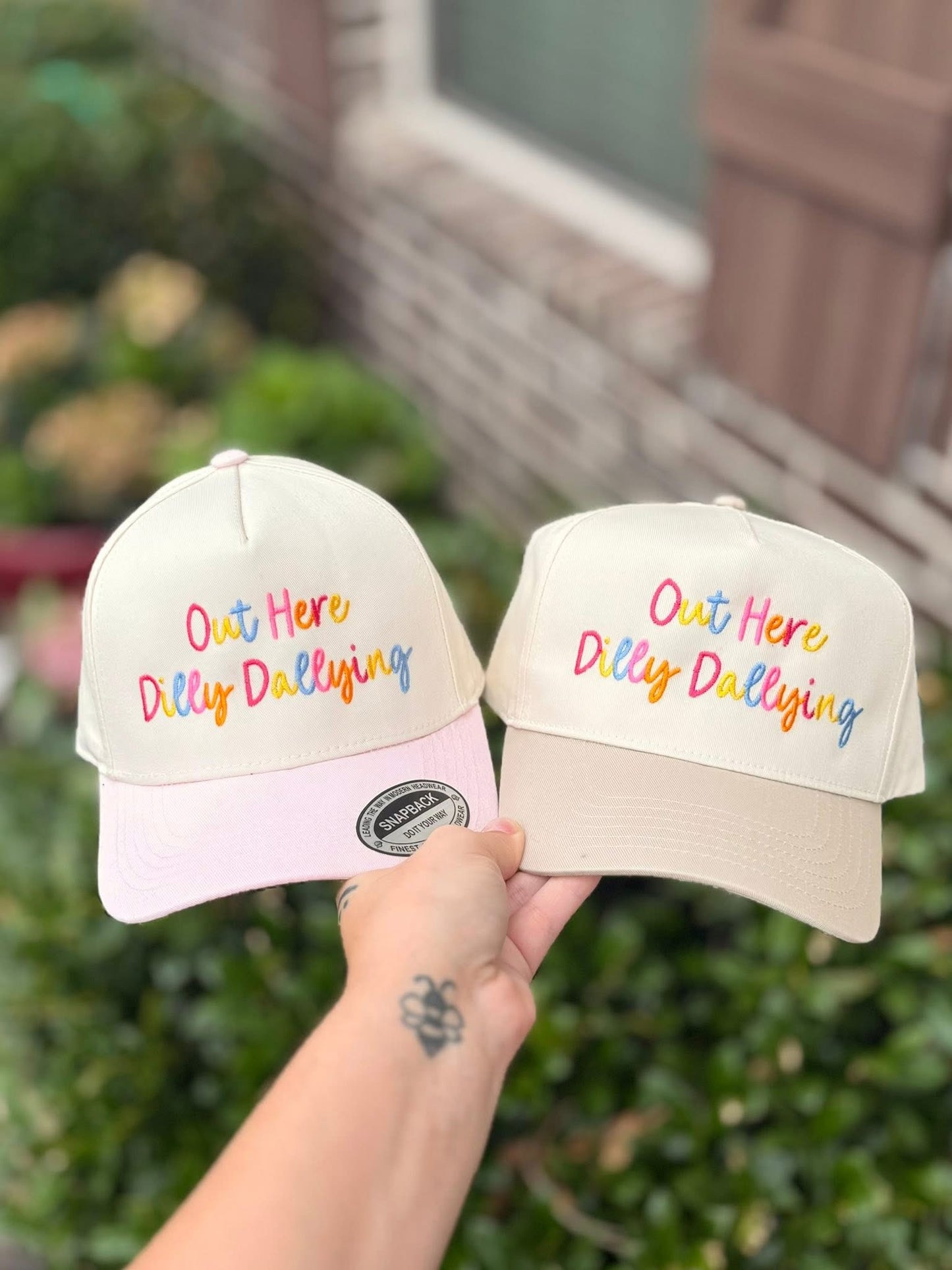 Out Here Dilly Dallying Embroidered Hat