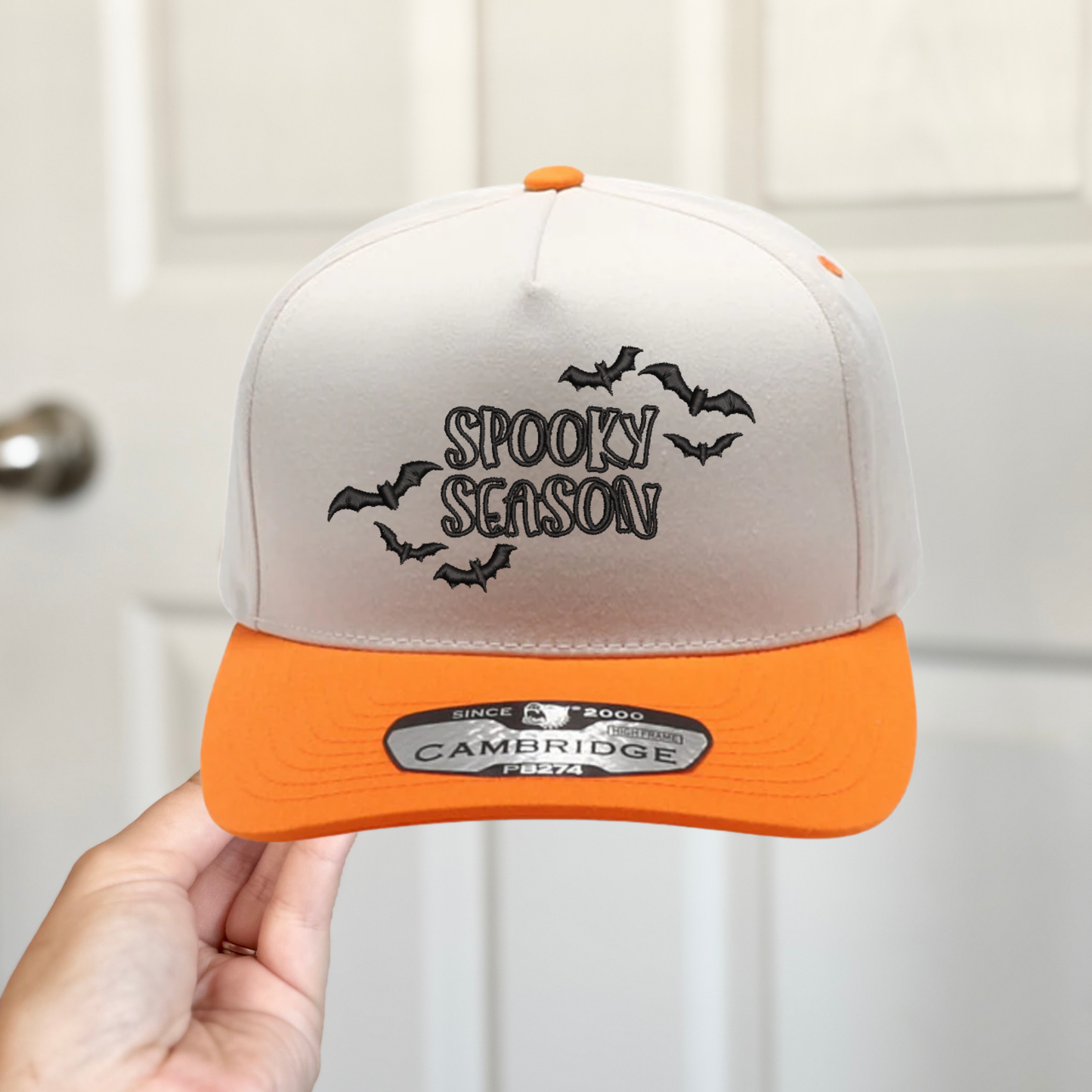 SPOOKY SEASON ( with bats ) Embroidered Hat