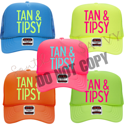 EMBROIDERED Tan & Tipsy Hat