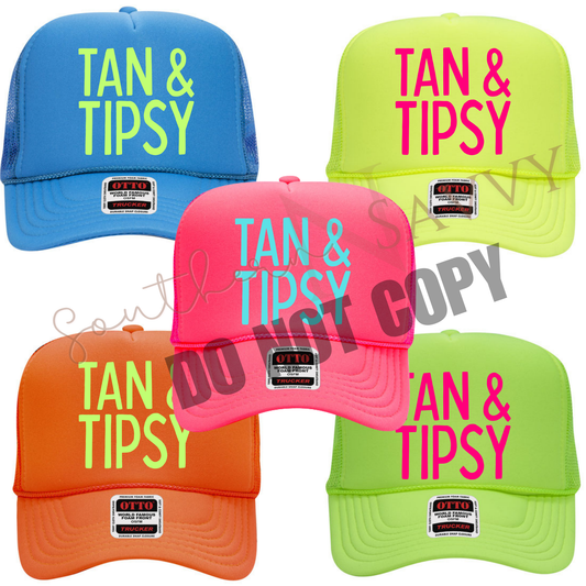 EMBROIDERED Tan & Tipsy Hat