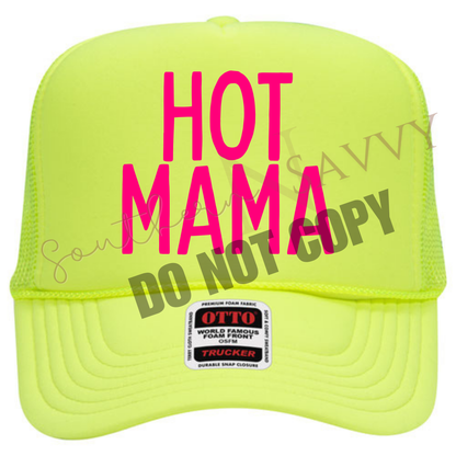 EMBROIDERED Hot Mama Hat