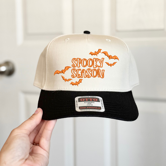 SPOOKY SEASON ( with bats ) Embroidered Hat
