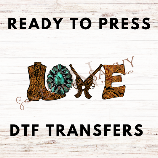 Love Turquoise UV DTF & DTF