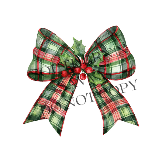 Christmas Bow UV DTF & DTF