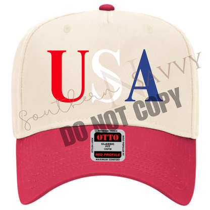 EMBROIDERED USA Hat